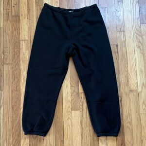 Perfectwhitetee Stevie Sweatpants Womens Large Joggers True Black Drawstring
